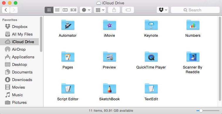 send a document to icloud drive