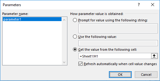 c excel library add parameter documentation