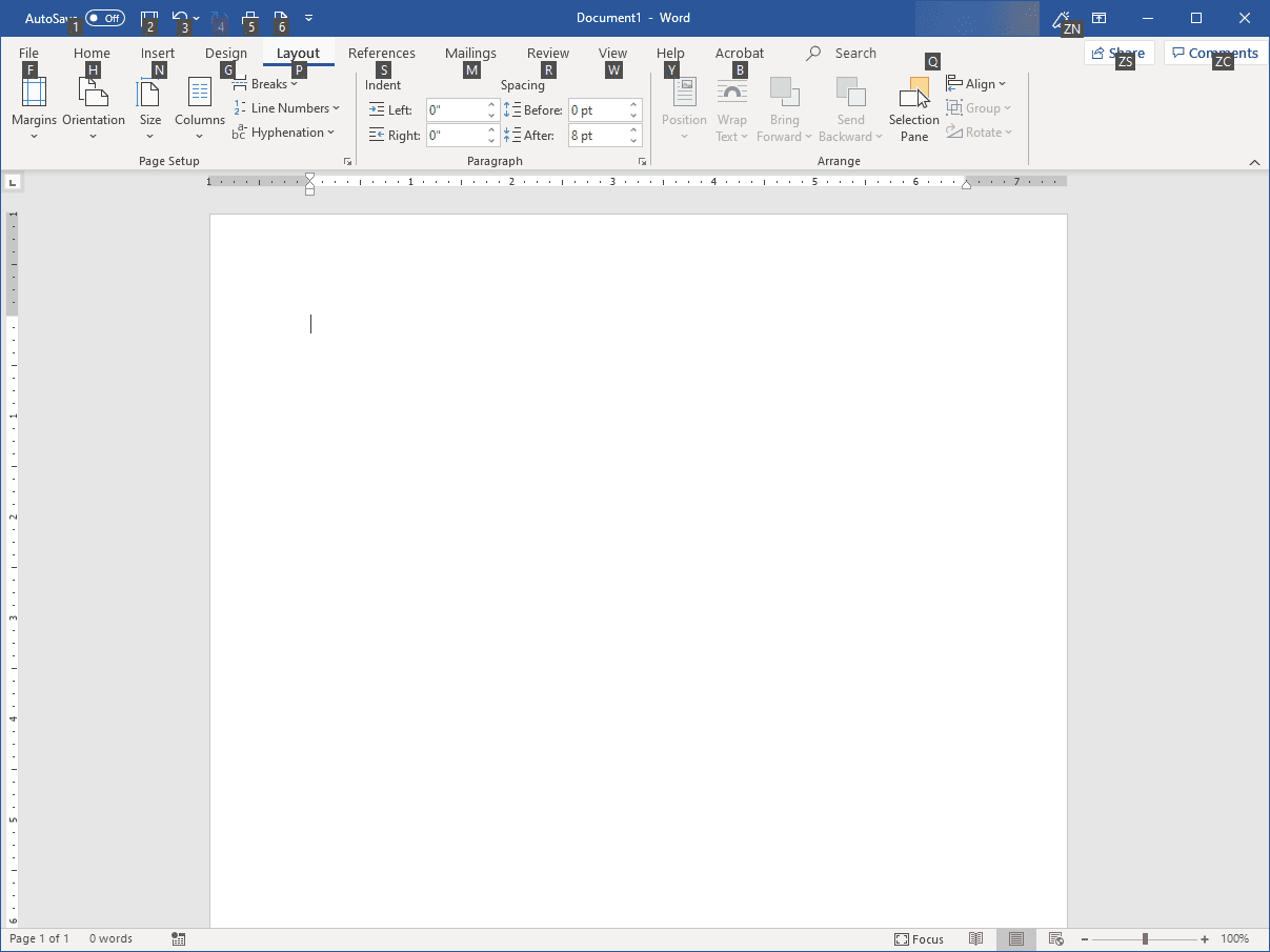 ms word hyperlink inside document