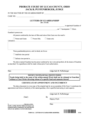 proof of legal guardianship document