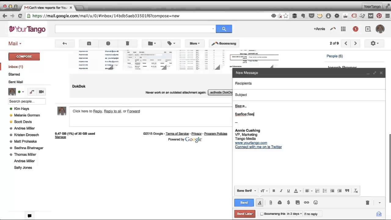embed word document in gmail