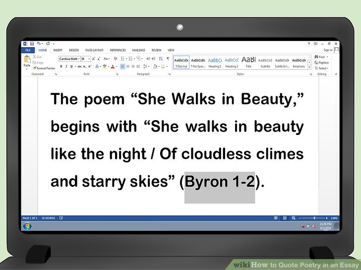 an example of quoting text in a document