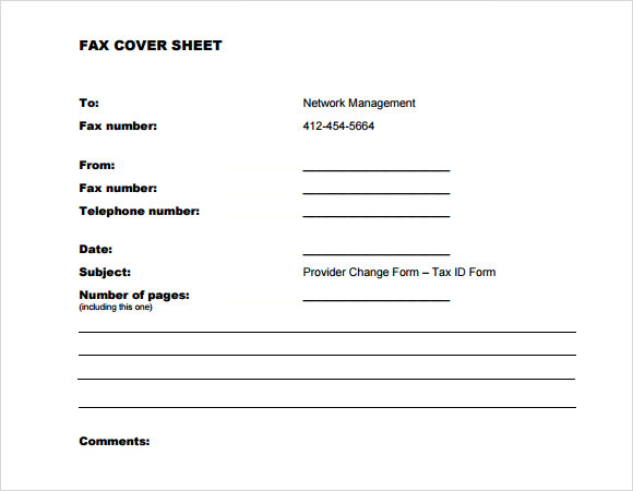 convert word document to fax cover sheet