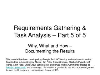 requirements gathering analysis and documentation