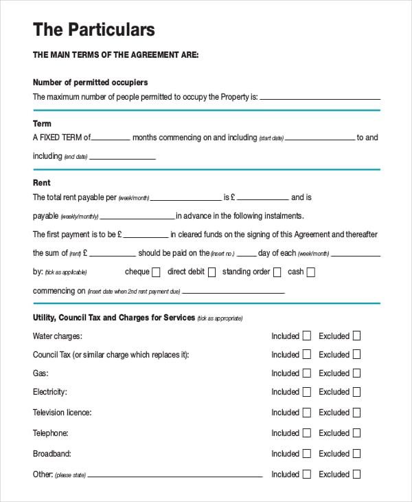 simple month to month rental agreement word document